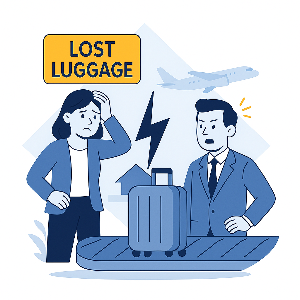 Lost luggage compensation illustration