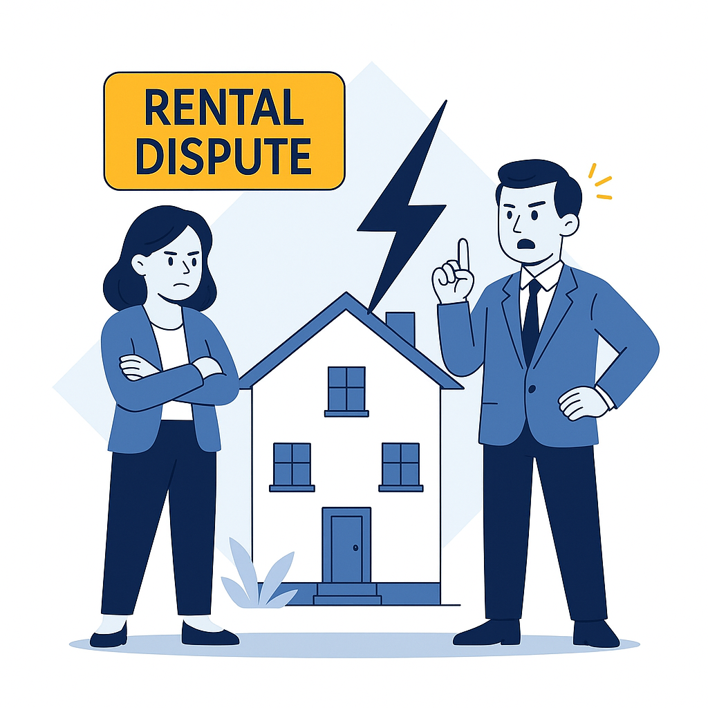 Landlord tenant dispute illustration